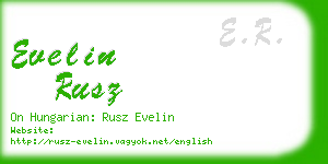 evelin rusz business card